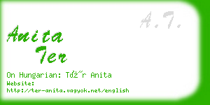 anita ter business card